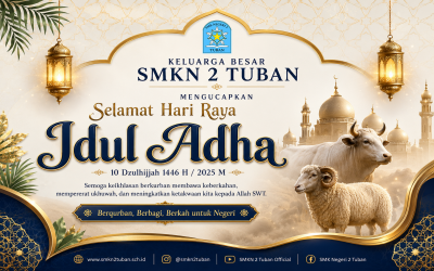 Selamat Hari Raya Idul Adha 1446 H. Tebarkan keikhlasan, pererat kebersamaan, dan raih keberkahan