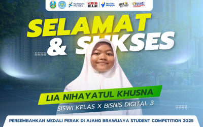 LIA NIHAYATUL KHUSNA PERSEMBAHKAN MEDALI PERAK UNTUK SMKN 2 TUBAN DI AJANG BERGENGSI BRAWIJAYA STUDENT COMPETITION 2025